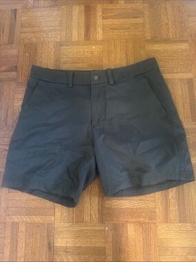 lululemon athletica olive green Flat-Front Men's Shorts